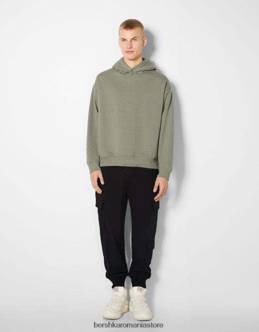 Bershka bărbați pantaloni de trening cargo subțiri negru Z86D3224 îmbrăcăminte