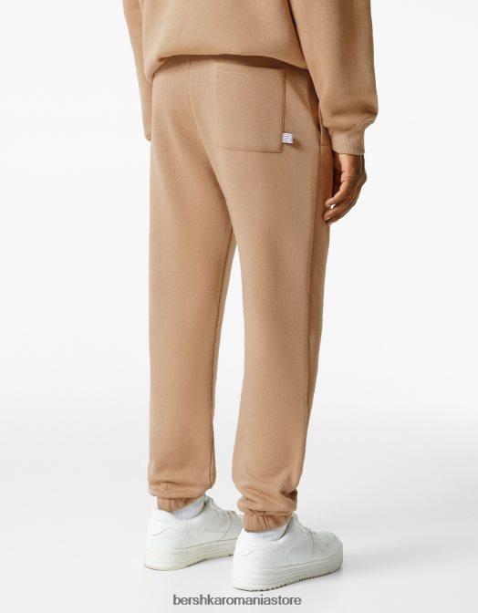 Bershka bărbați pantaloni de trening de pluș cămilă Z86D3268 îmbrăcăminte
