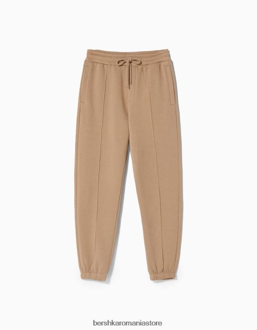 Bershka bărbați pantaloni de trening de pluș cămilă Z86D3268 îmbrăcăminte