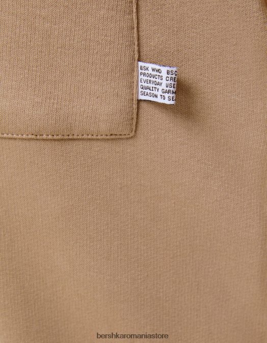 Bershka bărbați pantaloni de trening de pluș cămilă Z86D3268 îmbrăcăminte