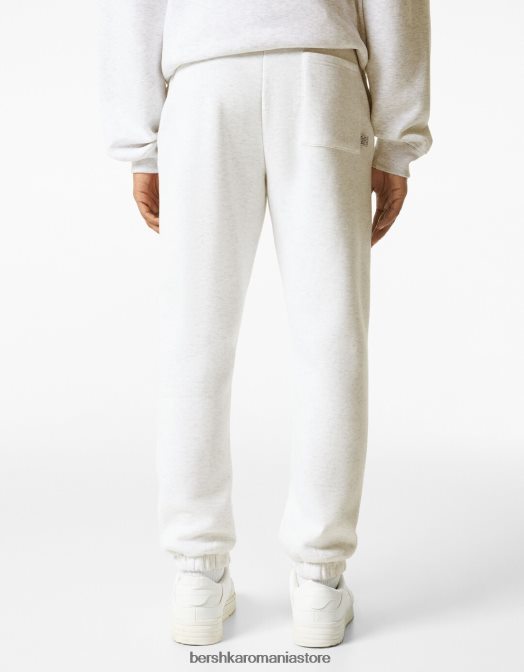 Bershka bărbați pantaloni de trening de pluș gri Z86D3270 îmbrăcăminte