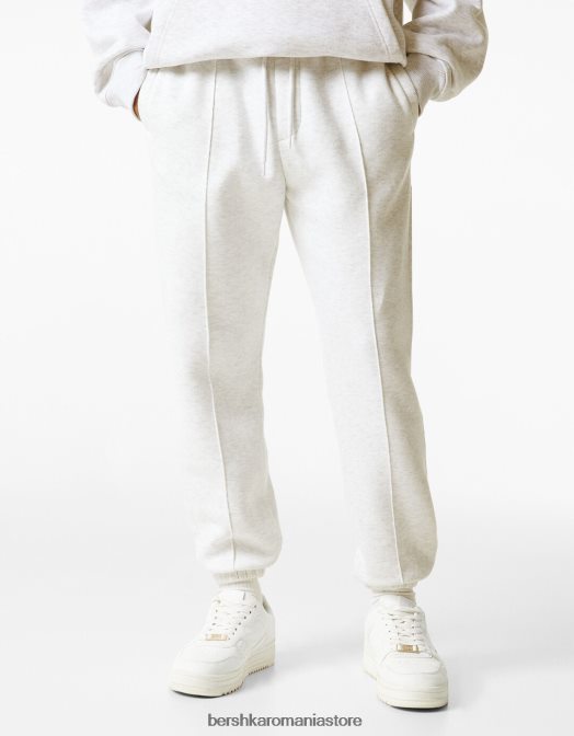 Bershka bărbați pantaloni de trening de pluș gri Z86D3270 îmbrăcăminte