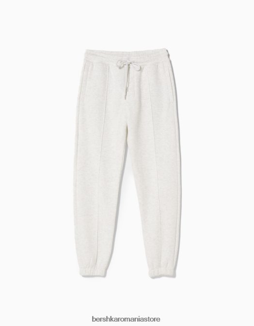 Bershka bărbați pantaloni de trening de pluș gri Z86D3270 îmbrăcăminte