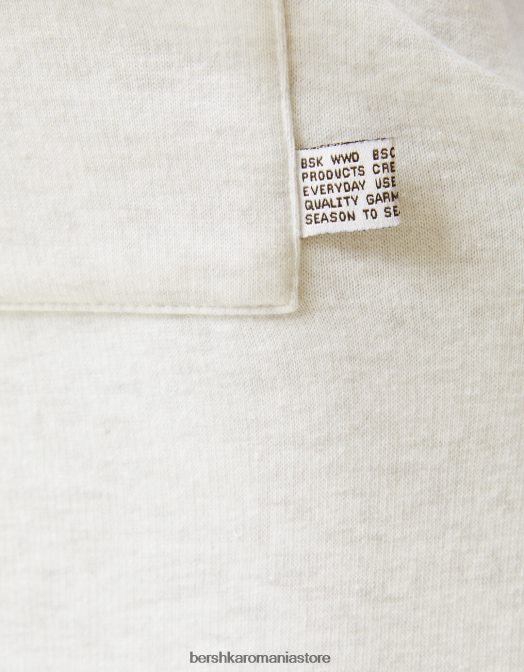 Bershka bărbați pantaloni de trening de pluș gri Z86D3270 îmbrăcăminte