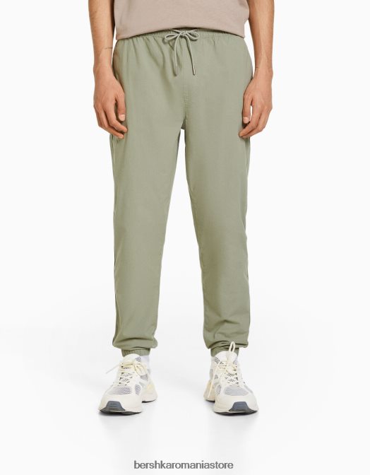 Bershka bărbați pantaloni de trening din bumbac kaki Z86D3260 îmbrăcăminte