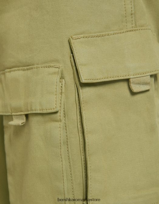 Bershka bărbați pantaloni de trening multi-cargo verde Z86D3219 îmbrăcăminte