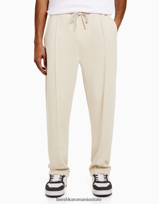 Bershka bărbați pantaloni largi bej Z86D3412 îmbrăcăminte