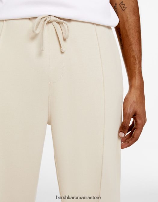 Bershka bărbați pantaloni largi bej Z86D3412 îmbrăcăminte