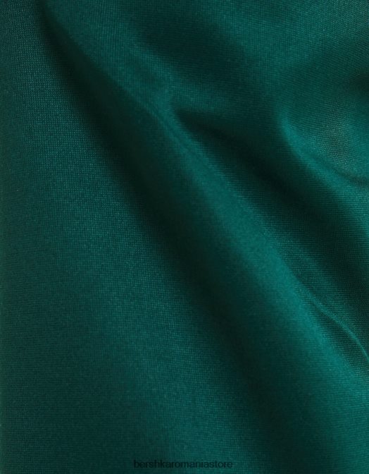 Bershka bărbați pantaloni largi cu dungi laterale interlock verde Z86D3236 îmbrăcăminte