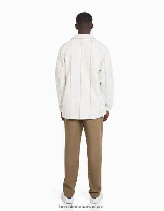 Bershka bărbați pantaloni largi din bumbac cămilă Z86D3275 îmbrăcăminte