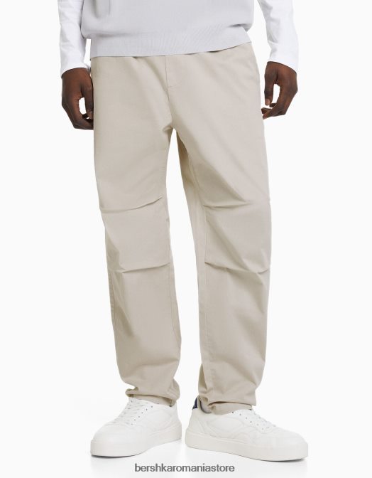 Bershka bărbați pantaloni largi din bumbac exclusiv Z86D3274 îmbrăcăminte