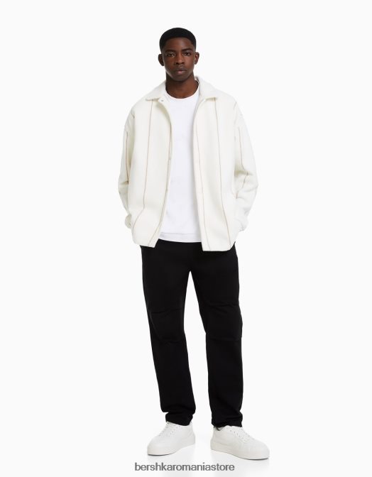 Bershka bărbați pantaloni largi din bumbac negru Z86D3276 îmbrăcăminte