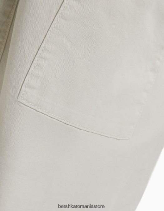 Bershka bărbați pantaloni largi din bumbac nisip Z86D3452 îmbrăcăminte