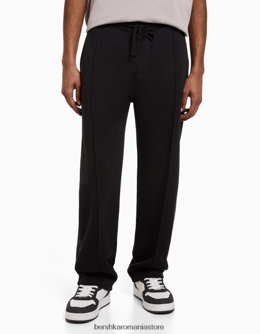Bershka bărbați pantaloni largi negru Z86D3254 îmbrăcăminte