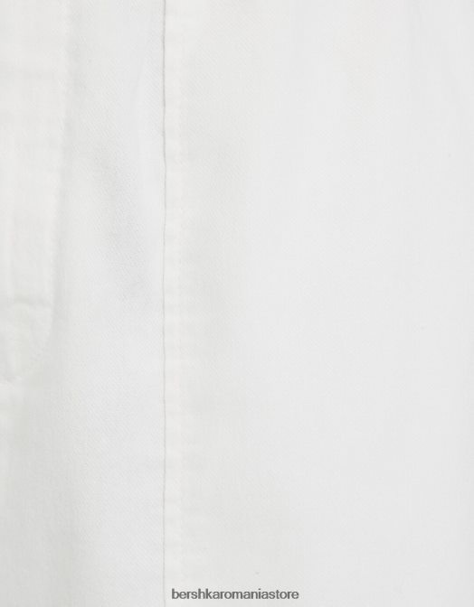 Bershka bărbați pantaloni rustici largi alb Z86D3213 îmbrăcăminte