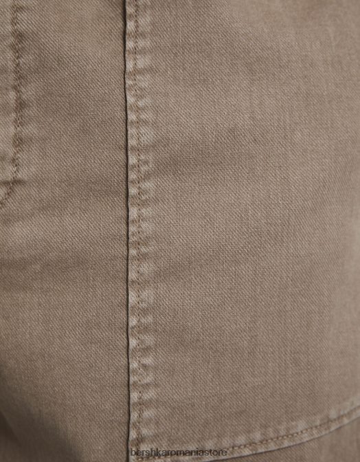 Bershka bărbați pantaloni rustici largi cămilă Z86D3212 îmbrăcăminte