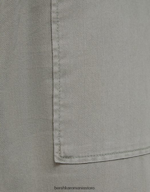 Bershka bărbați pantaloni rustici largi gri Z86D3211 îmbrăcăminte