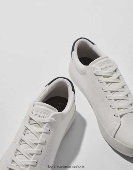 Bershka bărbați adidași contrastanți alb Z86D3445 încălţăminte