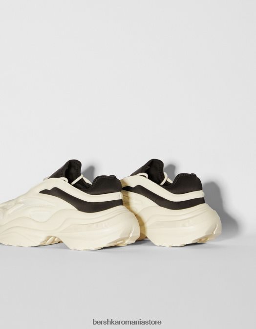 Bershka bărbați adidași cu piese tehnice alb Z86D3512 încălţăminte