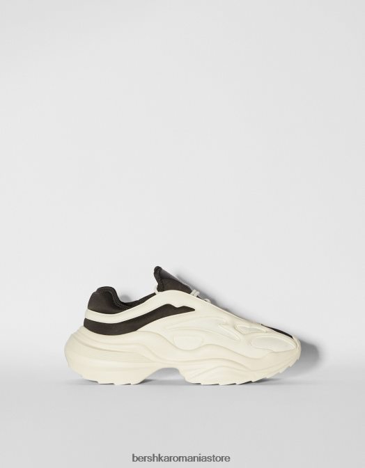 Bershka bărbați adidași cu piese tehnice alb Z86D3512 încălţăminte