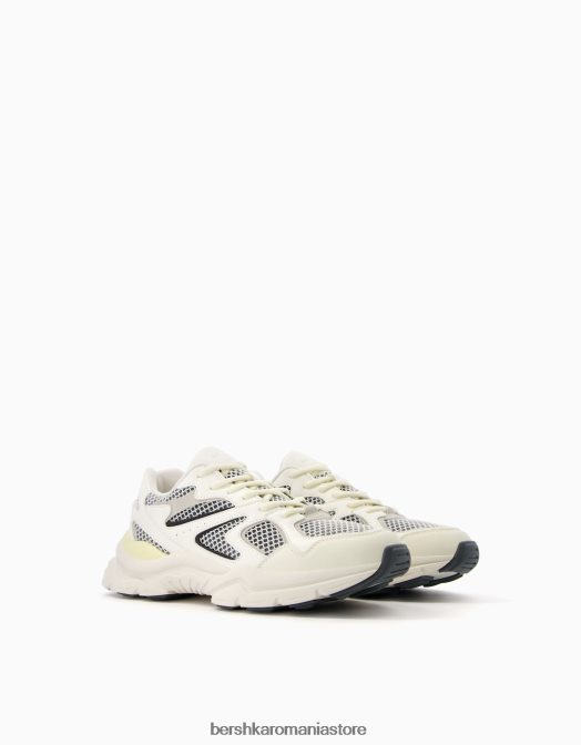 Bershka bărbați adidași din mai multe piese alb Z86D3509 încălţăminte