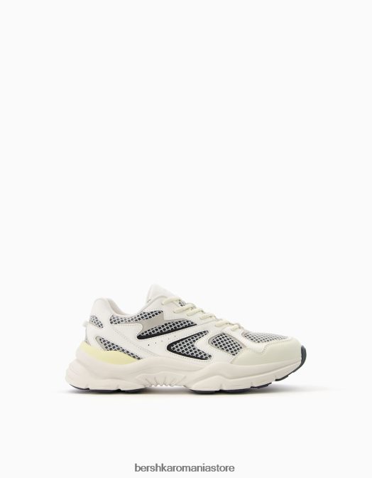 Bershka bărbați adidași din mai multe piese alb Z86D3509 încălţăminte