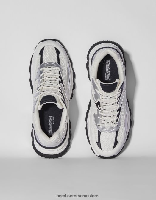 Bershka bărbați adidași din mai multe piese alb Z86D3516 încălţăminte