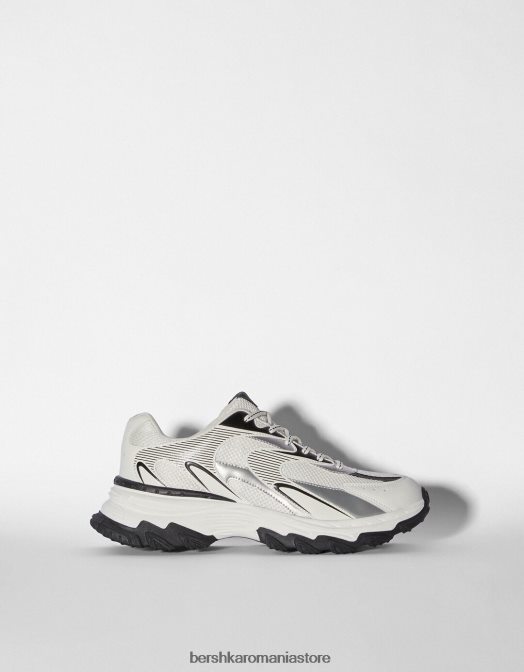 Bershka bărbați adidași din mai multe piese alb Z86D3533 încălţăminte