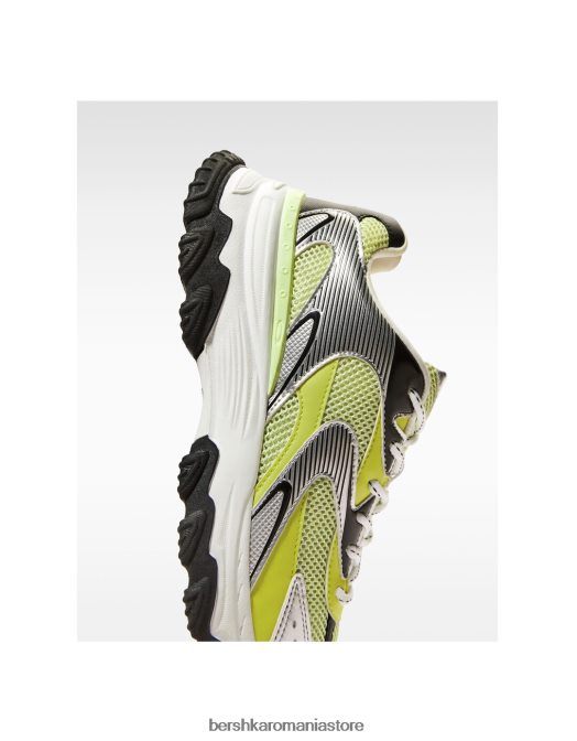 Bershka bărbați adidași din mai multe piese lămâie verde Z86D3517 încălţăminte