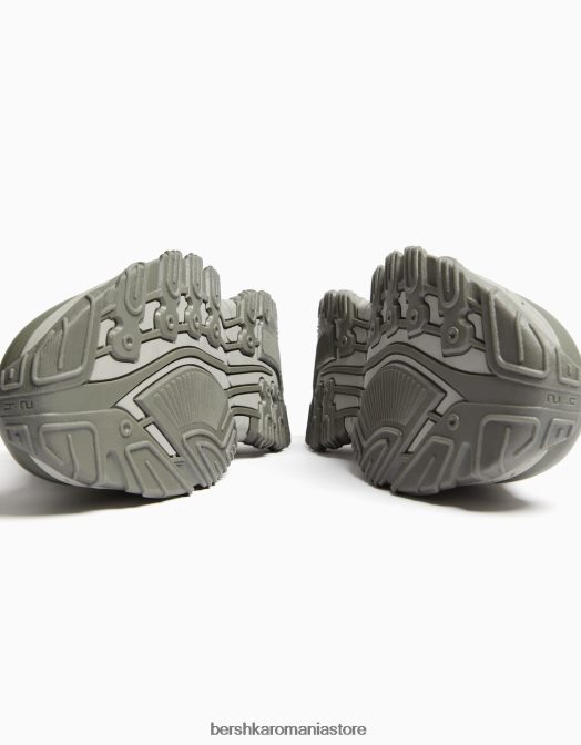 Bershka bărbați adidași din plasă contrastanți kaki Z86D3526 încălţăminte