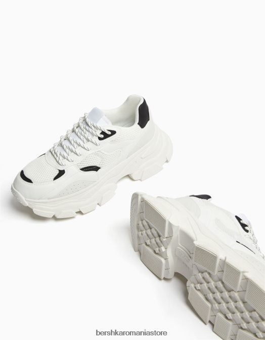 Bershka bărbați adidași din plasă cu talpă groasă multicolor Z86D3515 încălţăminte