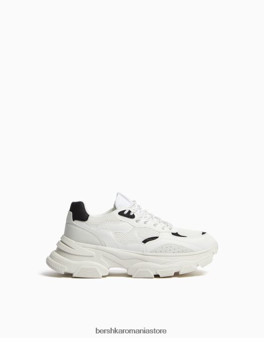 Bershka bărbați adidași din plasă cu talpă groasă multicolor Z86D3515 încălţăminte