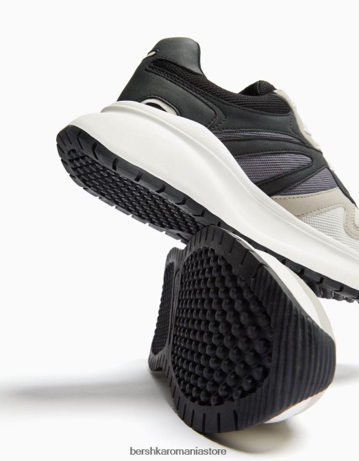 Bershka bărbați adidași din plasă cu talpă groasă multicolor Z86D3522 încălţăminte