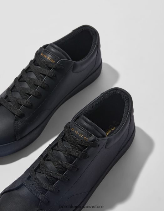 Bershka bărbați adidași monocromi negru Z86D3441 încălţăminte