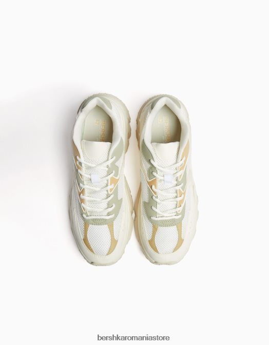 Bershka bărbați adidași în contrast cu detalii de drumeție multicolor Z86D3507 încălţăminte