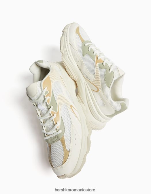 Bershka bărbați adidași în contrast cu detalii de drumeție multicolor Z86D3507 încălţăminte