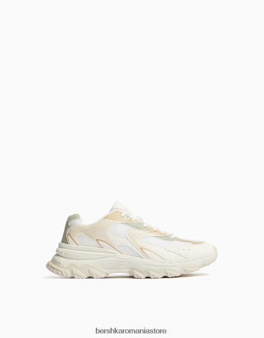 Bershka bărbați adidași în contrast cu detalii de drumeție multicolor Z86D3507 încălţăminte