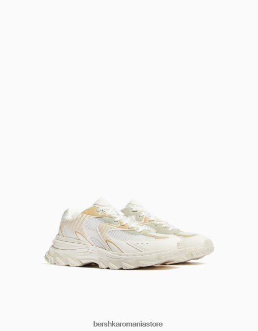 Bershka bărbați adidași în contrast cu detalii de drumeție multicolor Z86D3508 încălţăminte