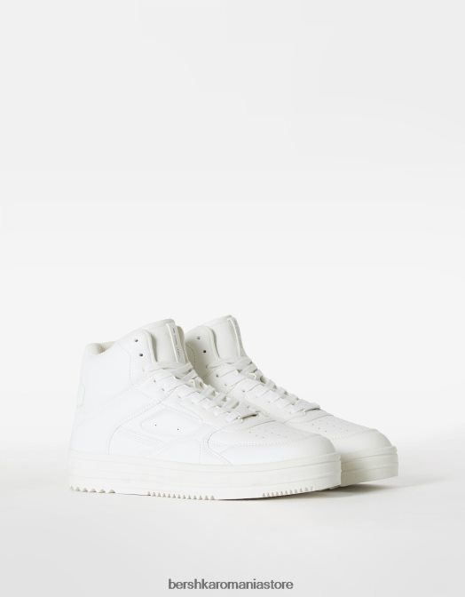 Bershka bărbați adidași înalți alb Z86D3464 încălţăminte