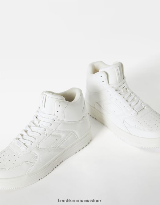 Bershka bărbați adidași înalți alb Z86D3464 încălţăminte