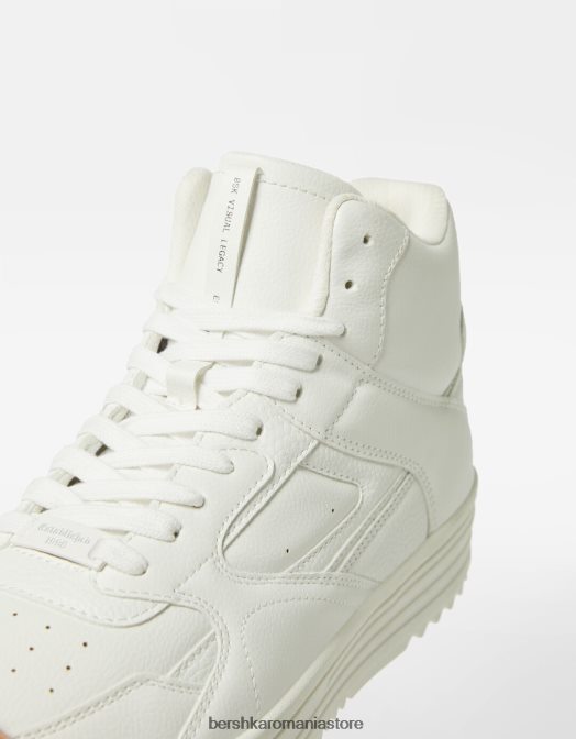 Bershka bărbați adidași înalți alb Z86D3464 încălţăminte