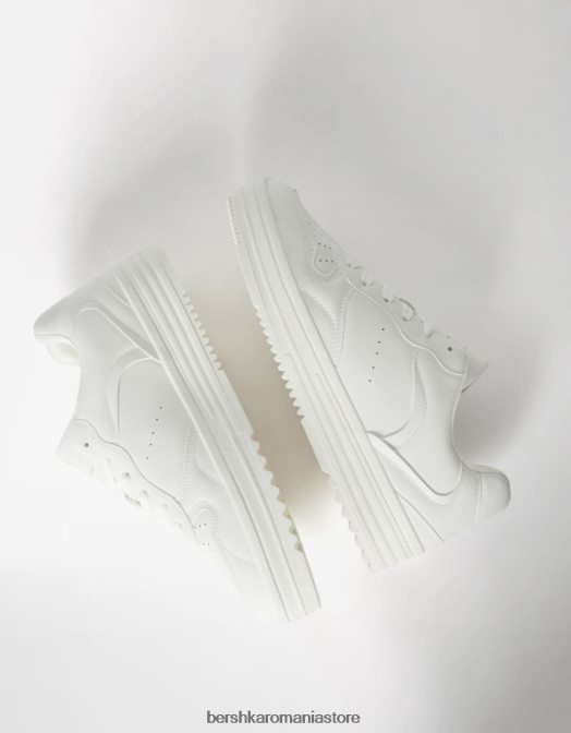 Bershka bărbați adidasi multistratificati alb Z86D3460 încălţăminte