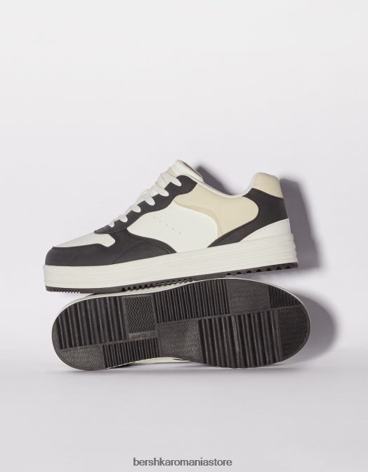 Bershka bărbați adidasi multistratificati negru Z86D3459 încălţăminte