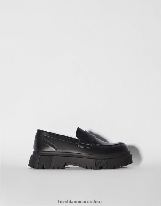 Bershka bărbați mocasini cu talpa pista negru Z86D3566 încălţăminte