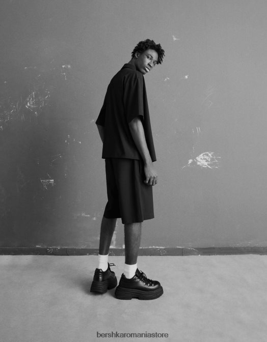 Bershka bărbați pantofi cu talpă groasă negru Z86D3568 încălţăminte