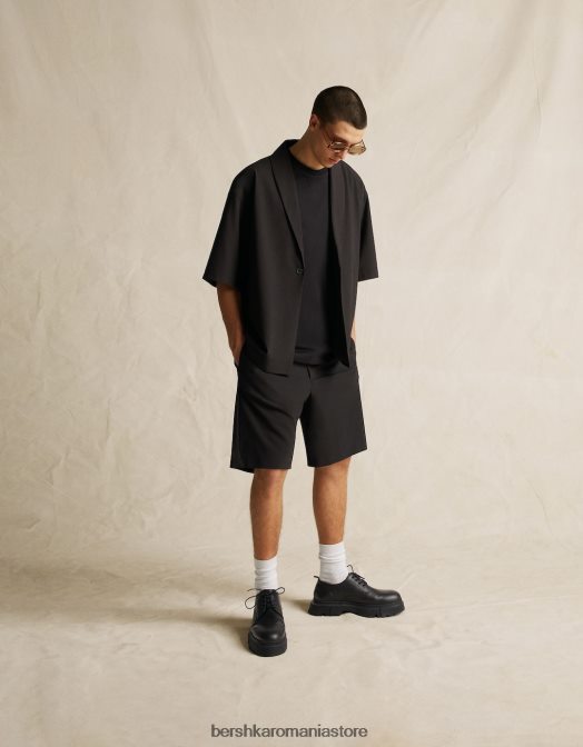 Bershka bărbați pantofi de imbracaminte cu talpa de cale negru Z86D3457 încălţăminte