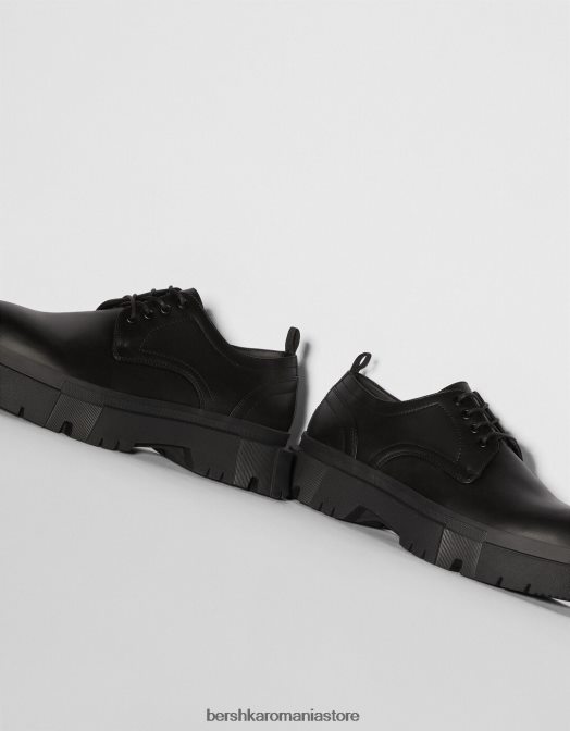 Bershka bărbați pantofi de imbracaminte cu talpa de cale negru Z86D3457 încălţăminte