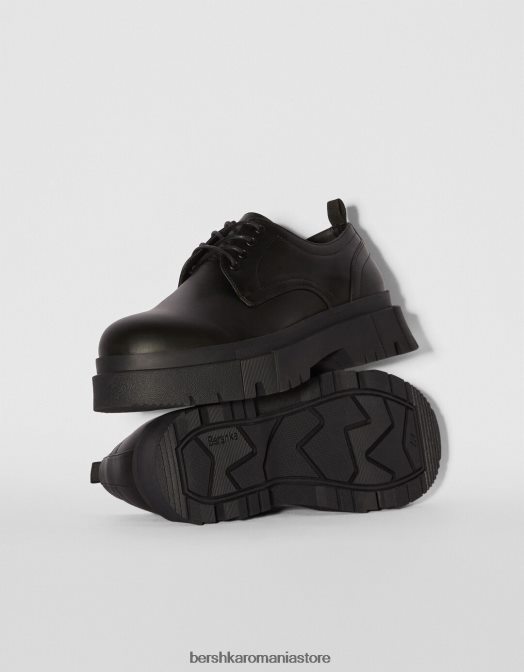 Bershka bărbați pantofi de imbracaminte cu talpa de cale negru Z86D3457 încălţăminte
