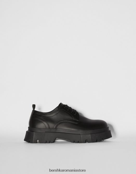 Bershka bărbați pantofi de imbracaminte cu talpa de cale negru Z86D3457 încălţăminte