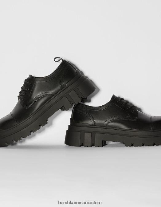 Bershka bărbați pantofi de imbracaminte cu talpa de cale negru Z86D3458 încălţăminte